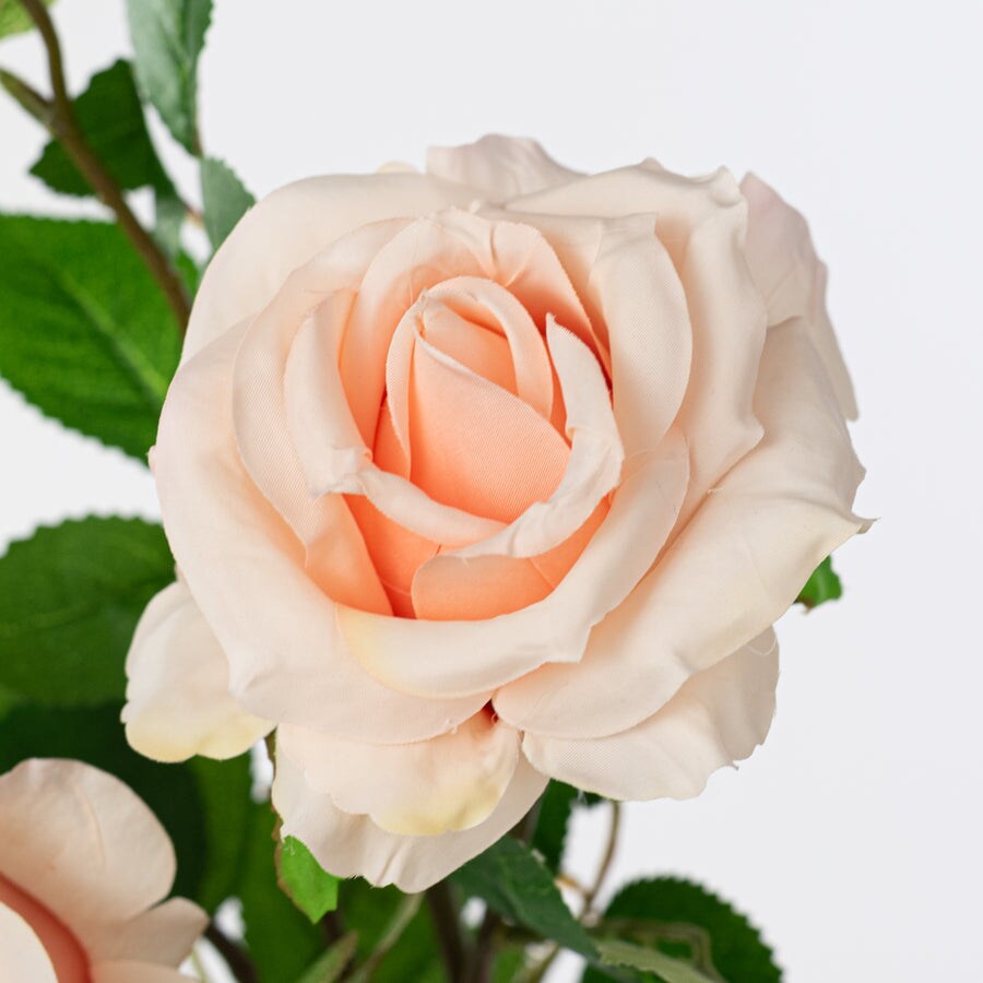 30&#x22; Blush Pink Rose Spray &#x2013; Realistic Faux Floral Stem
