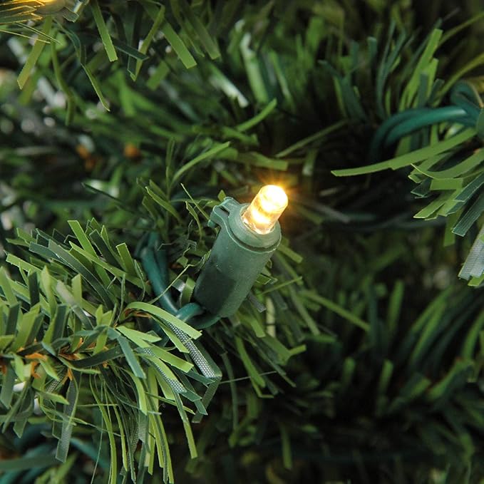 4.5 ft Pre-Lit Christmas Tree with Warm White LED Lights and Hinged Branches