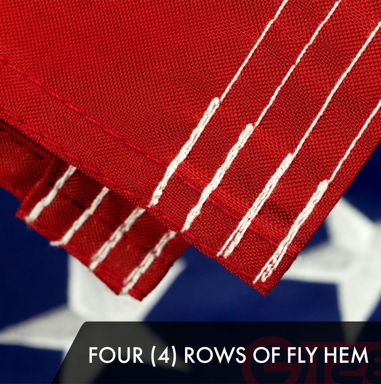G128 5 PACK: American Flag 210D Embroidered Polyester 3x5 Ft