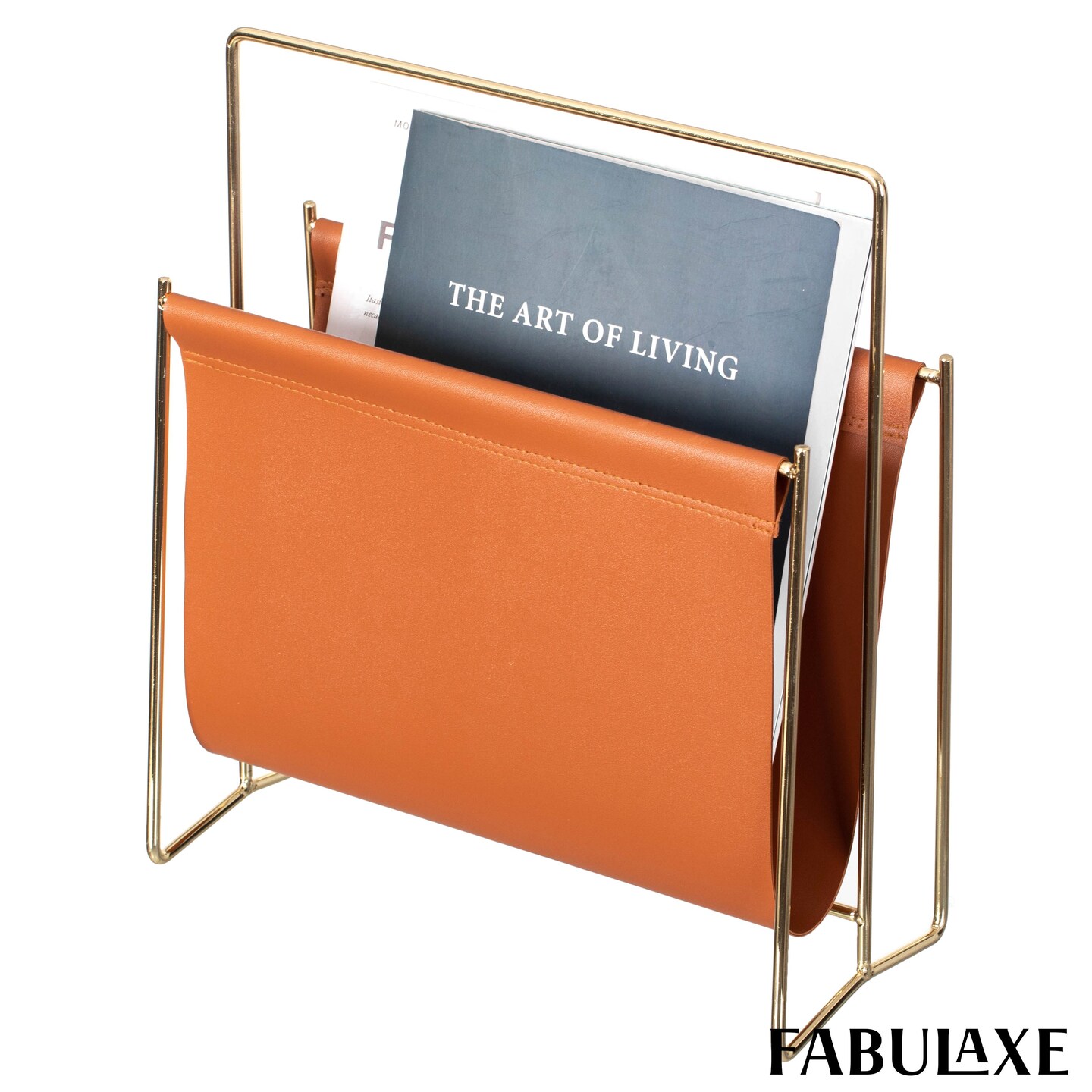 Fabulaxe Magazine Holder And Rack For Desktop Home Office Living Room Waiting Areas Farmhouse File Storage Basket For