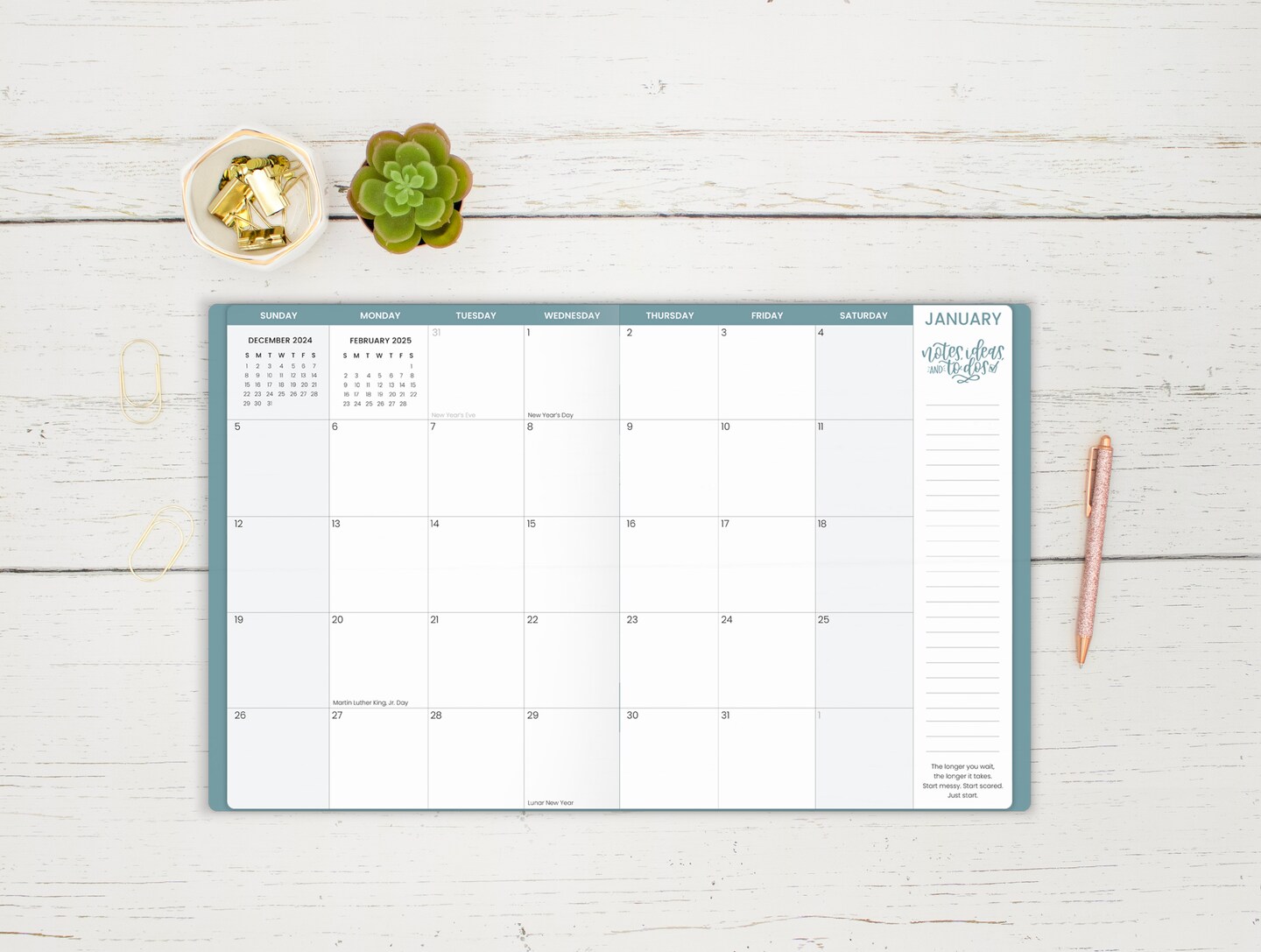 Bloom Daily Planners 2025 Monthly Planner - 9x12 Inch Floral Calendar, January To December, Large Layout