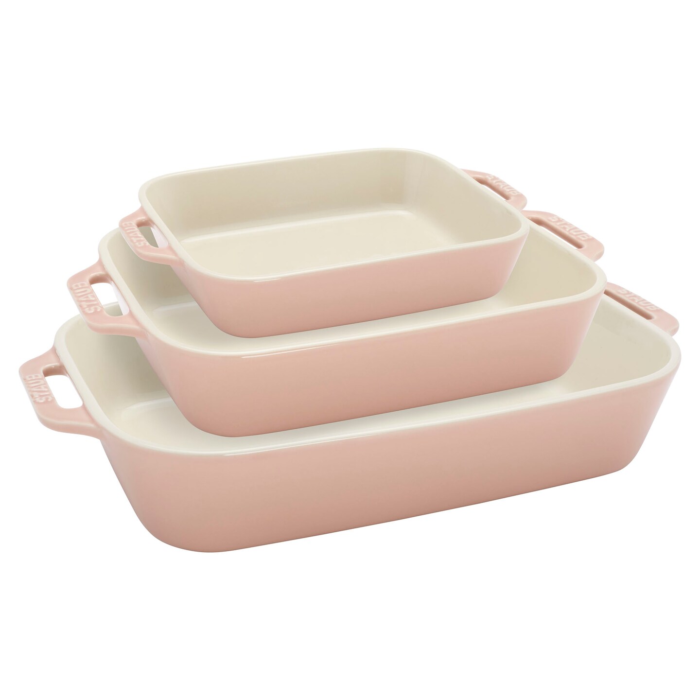 Staub Ceramic 3-pc Rectangular Baking Dish Set - Macaron