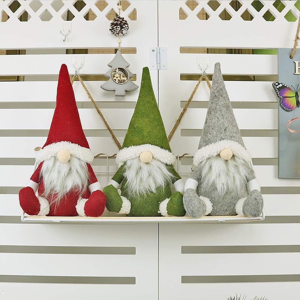 Gnomes Christmas Decorations 3PCS Santa Plush Gnom, Home Tabletop Ornaments Christmas Gnome Decor