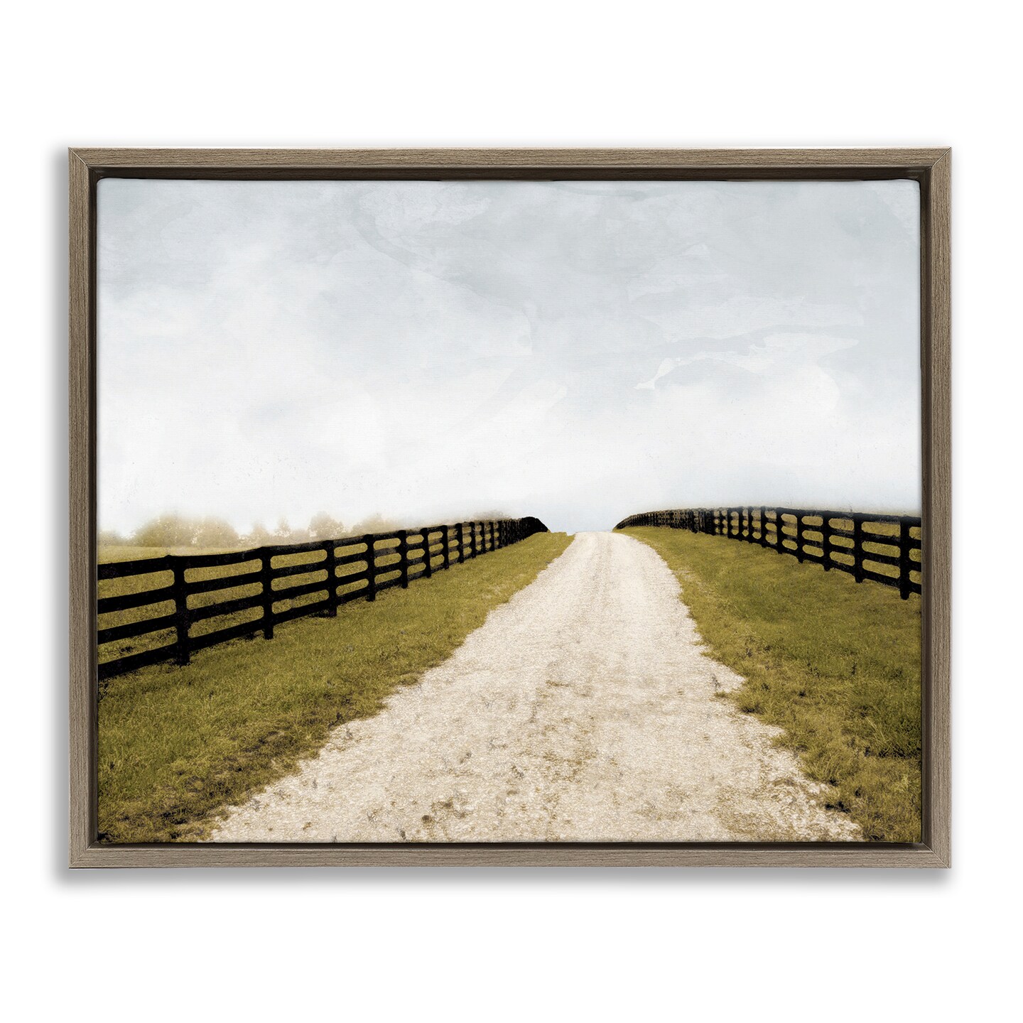Stupell Industries Fenced Countryside Lane Floating Frame, design by Ynon Mabat