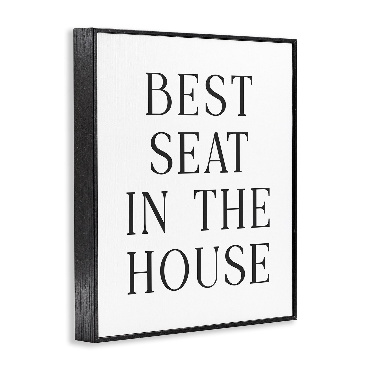 Stupell Industries Best Seat Bathroom Toilet Framed Giclee, design by Lettered and Lined