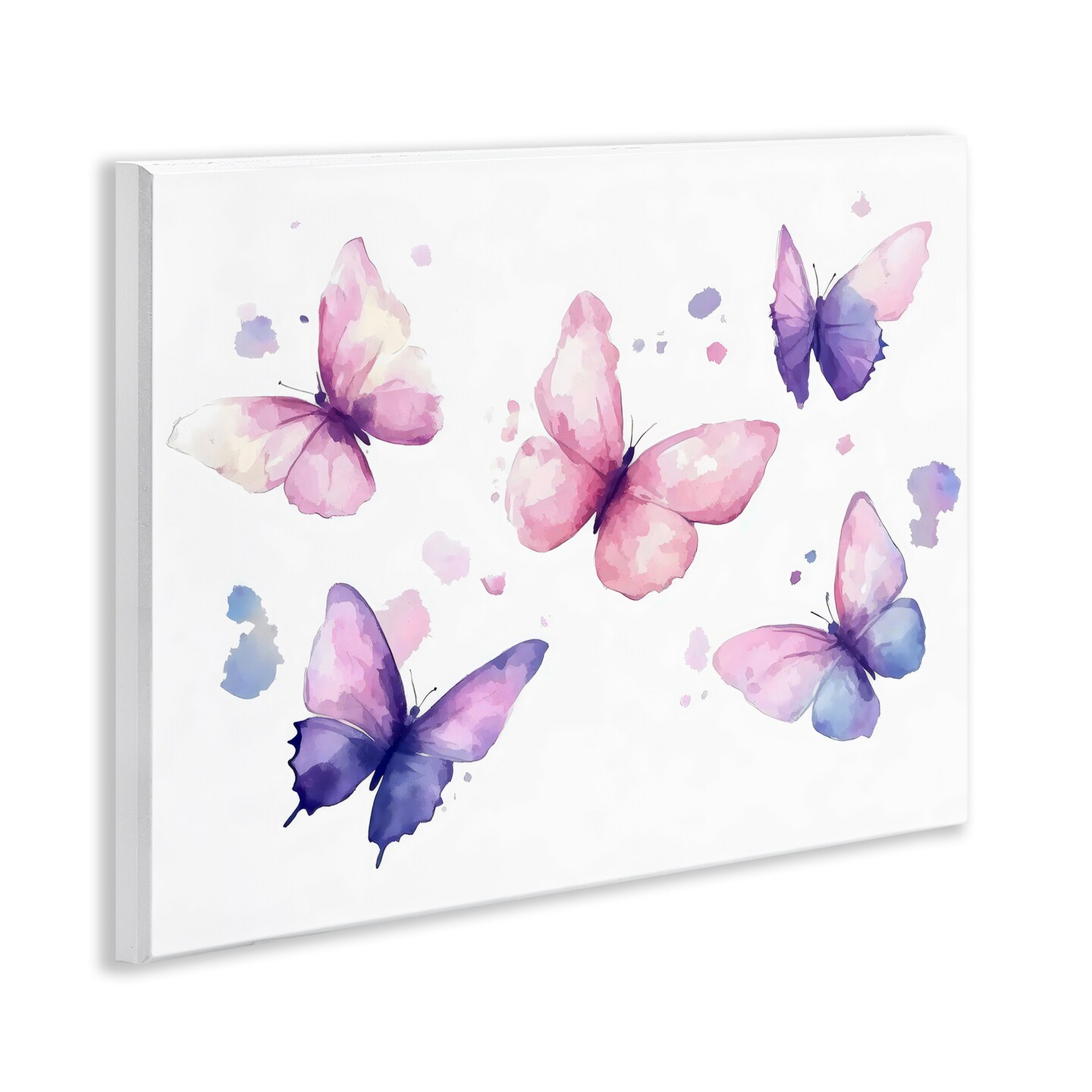 Stupell Industries Blue and Pink Butterflies Wall Plaque, design by Creative Studio