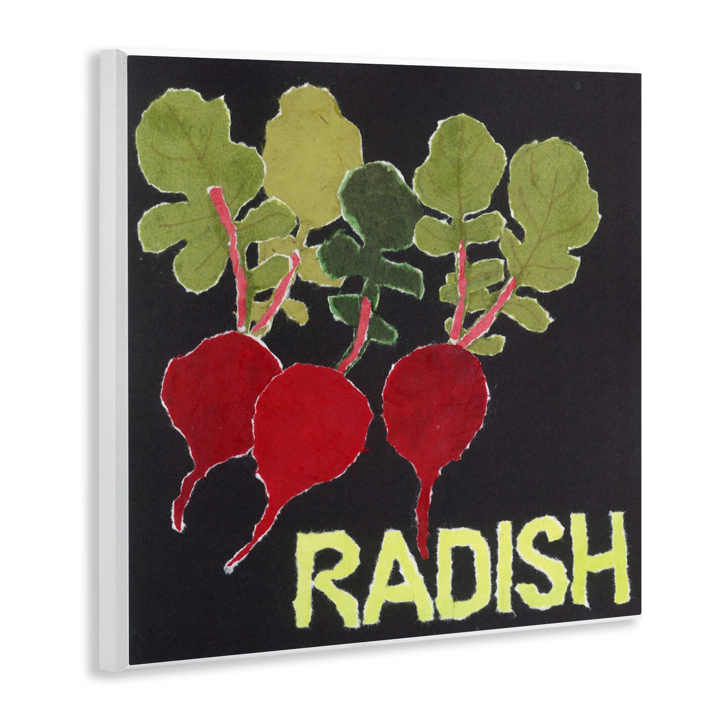 Stupell Industries Collaged Radish Vegetables Wall Plaque, design by Nancy Overton