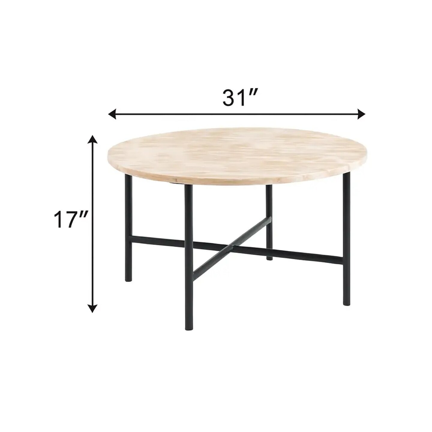 Brown Marble Nesting Table with Metallic Grey Metal Frame (17" Height) | Elegant & Sturdy Side Table | Space-Saving Modern Design | Perfect for Living Room, Bedroom, Office & Home Décor