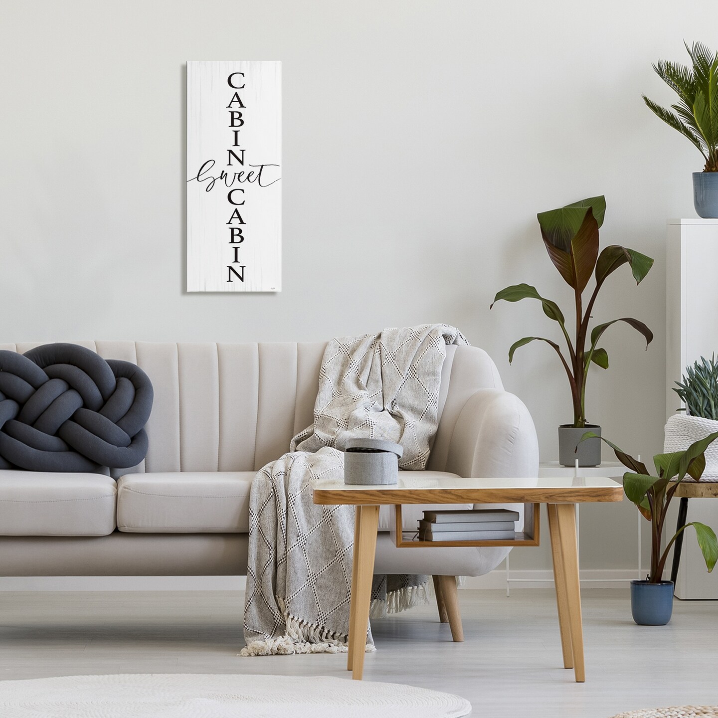 Stupell Industries Sweet Cabin Vertical Words Canvas, design by Lux + Me Designs