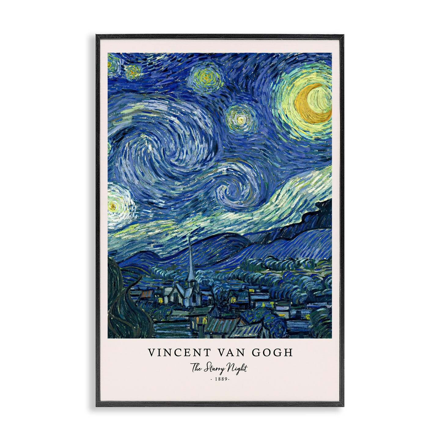 Stupell Industries Classic Starry Night Van Gogh Framed Giclee, design by Vintage Hustle