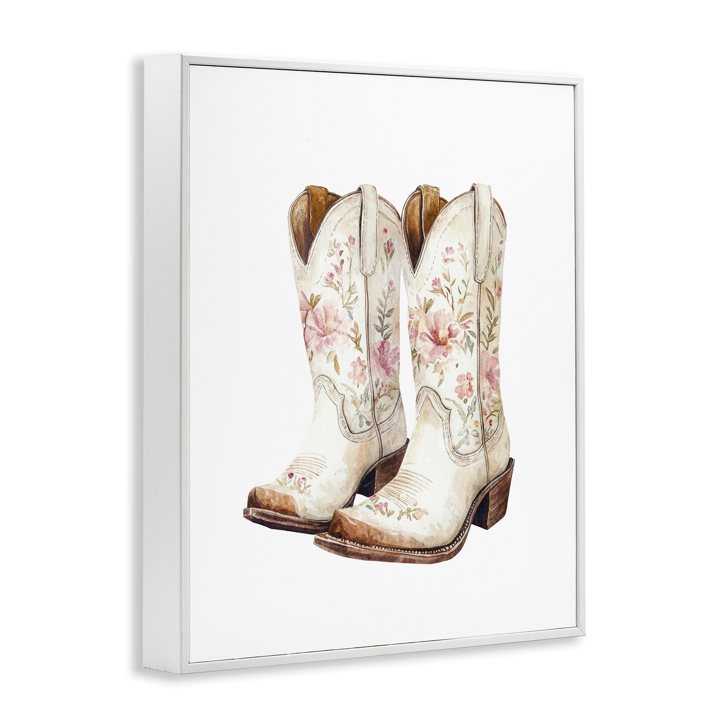 Stupell Industries Boots in Bloom Framed Giclee, design by Svetlana Aleynikova