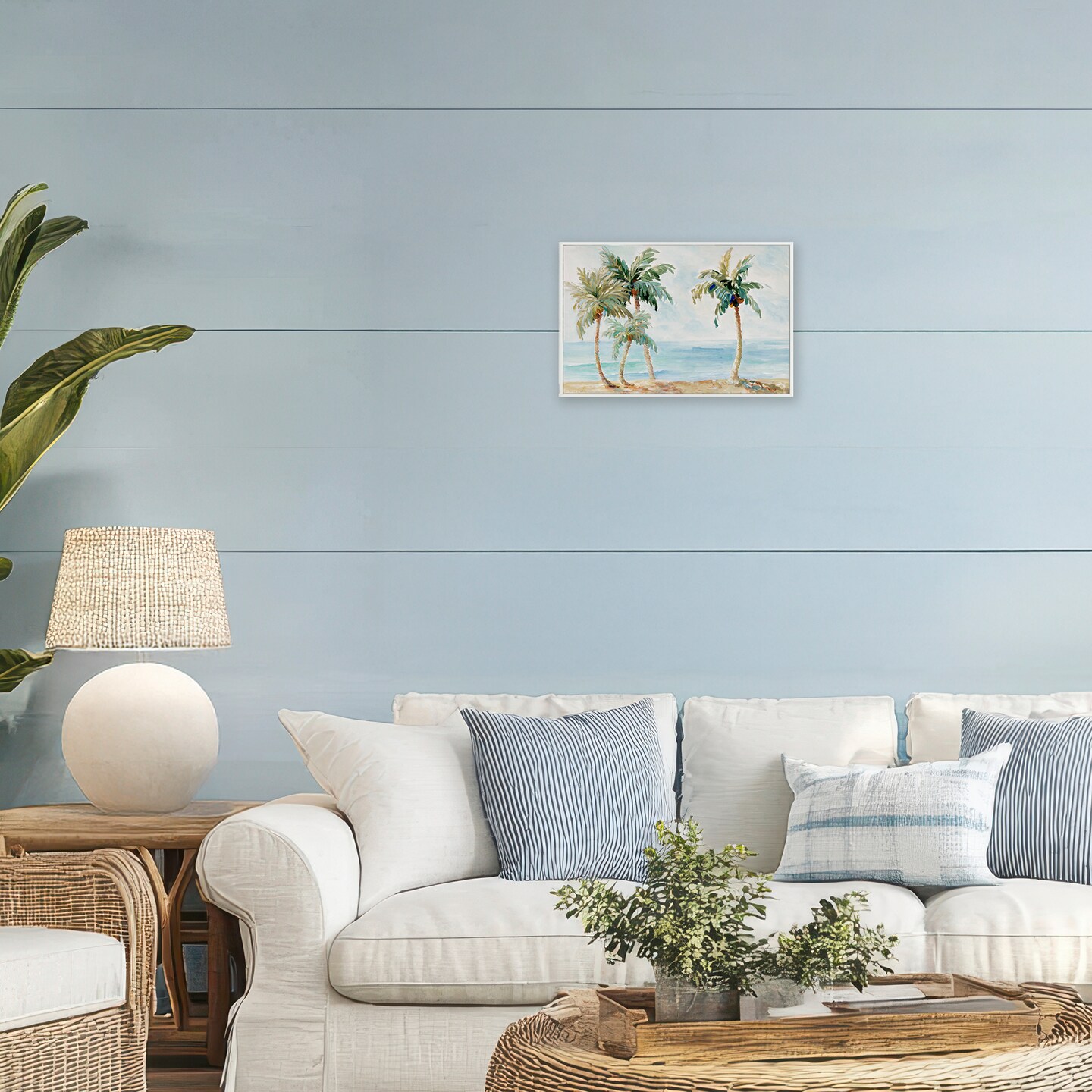 Stupell Industries Palm Trees in Paradise Framed Giclee, design by Lanie Loreth