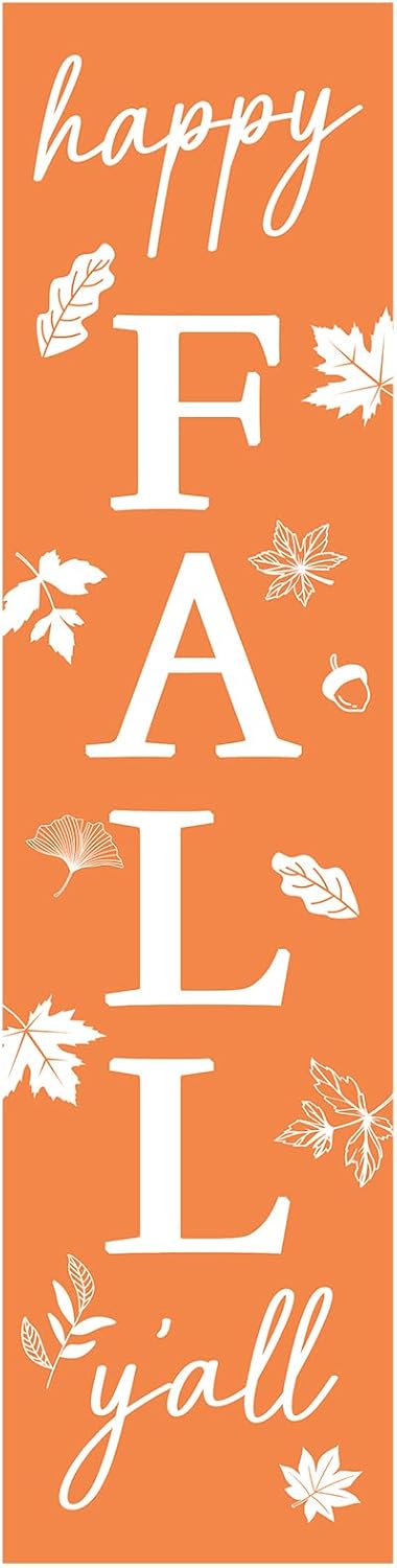 Fall Porch Sign For Front Porch (Yellow)