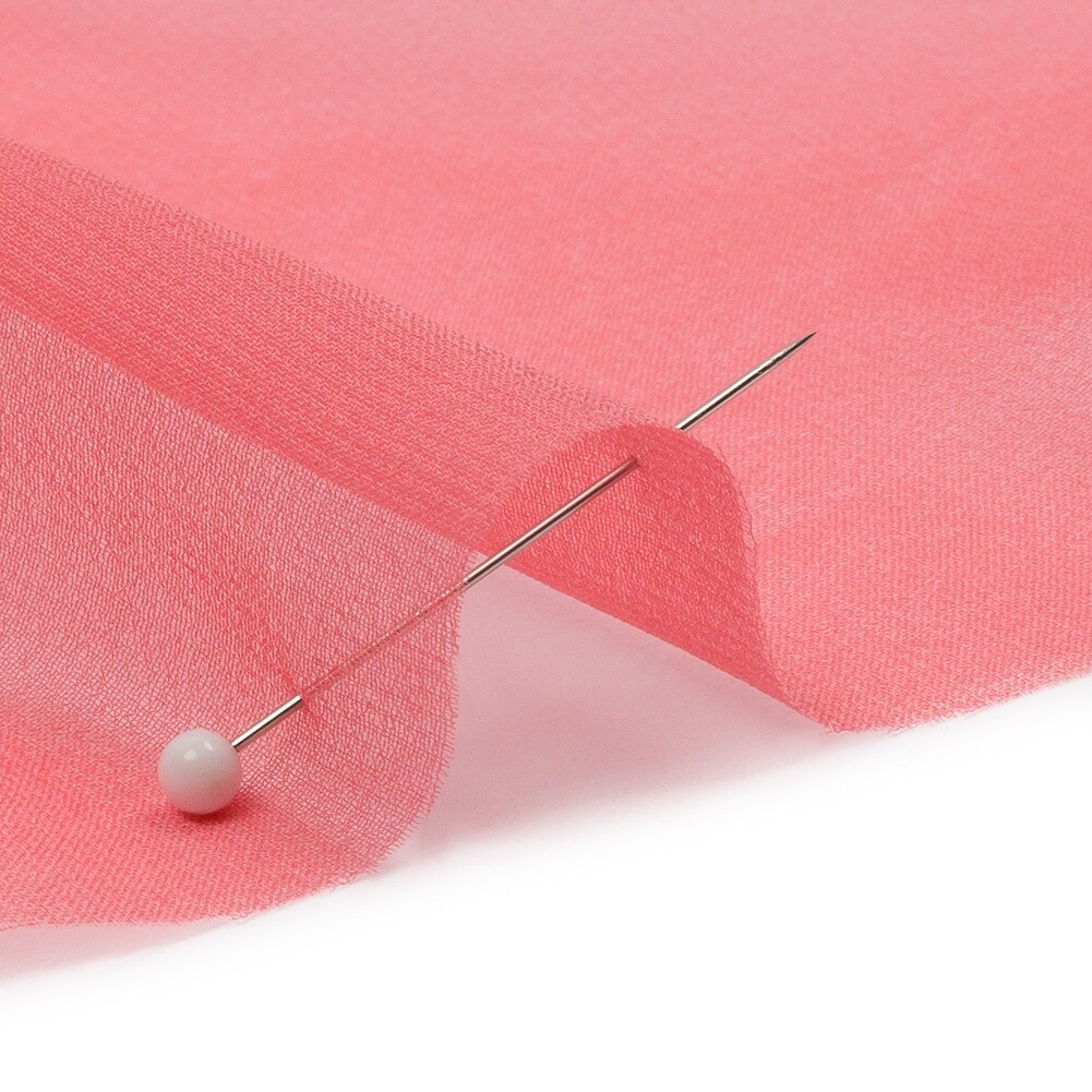 1 Yard Soft Salmon Premium Silk Chiffon Fabric For Luxury Draping & Designer Apparel 54 Inch Width
