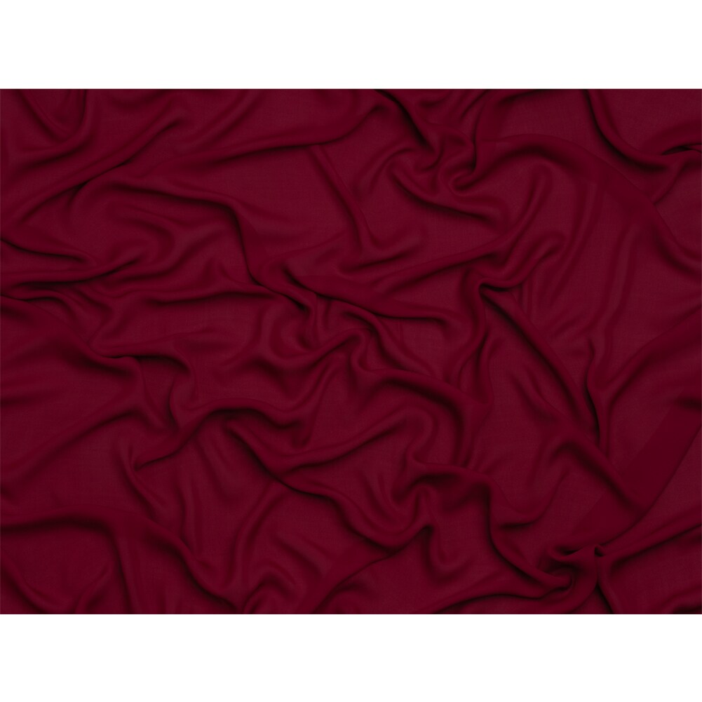 1 Yard Wine Silk Double Georgette Premium Evening Blouse Fabric, 44 Inches Wide