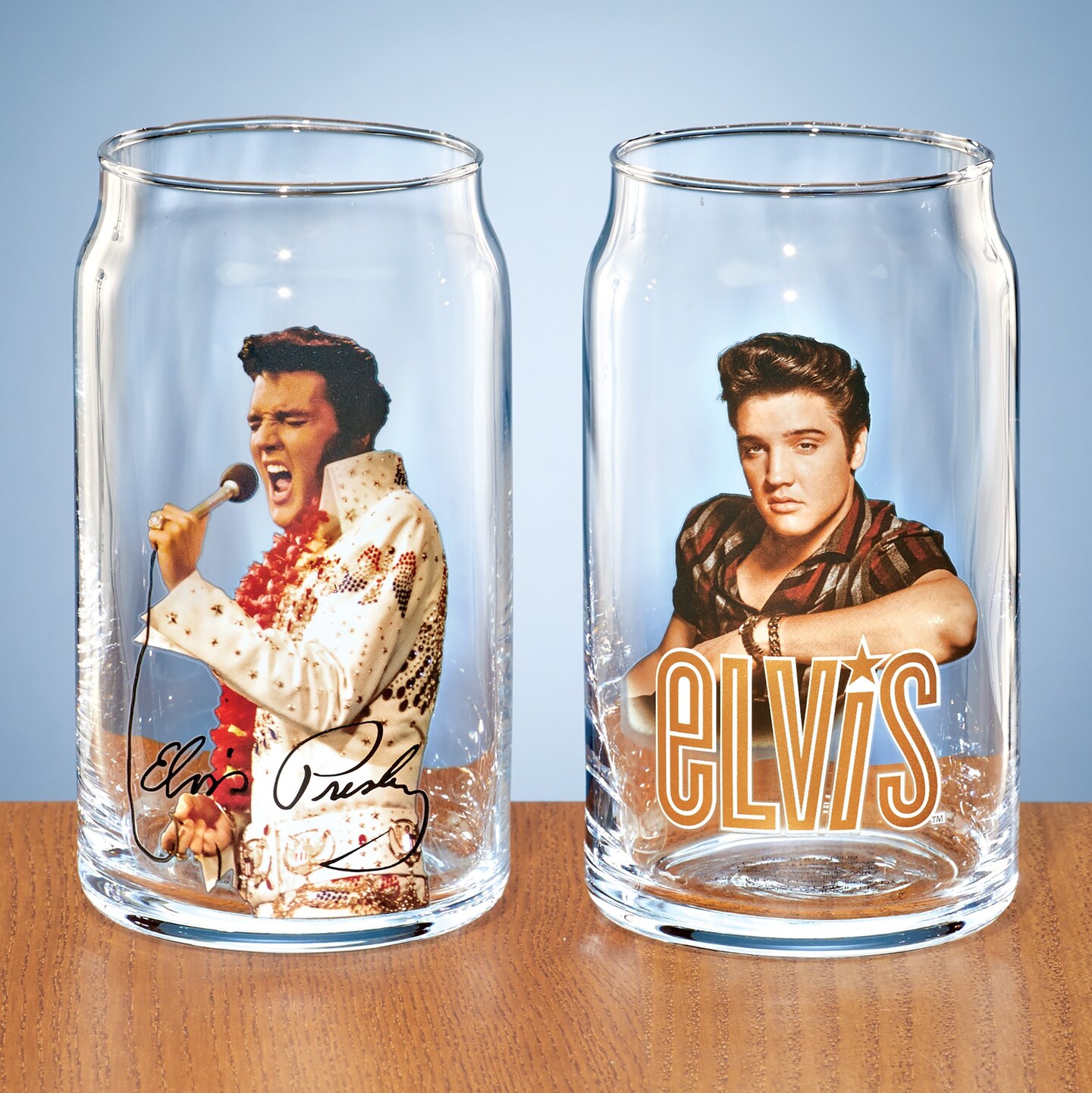 Collections Etc Elvis Presley 16 oz. Glasses - Set of 2