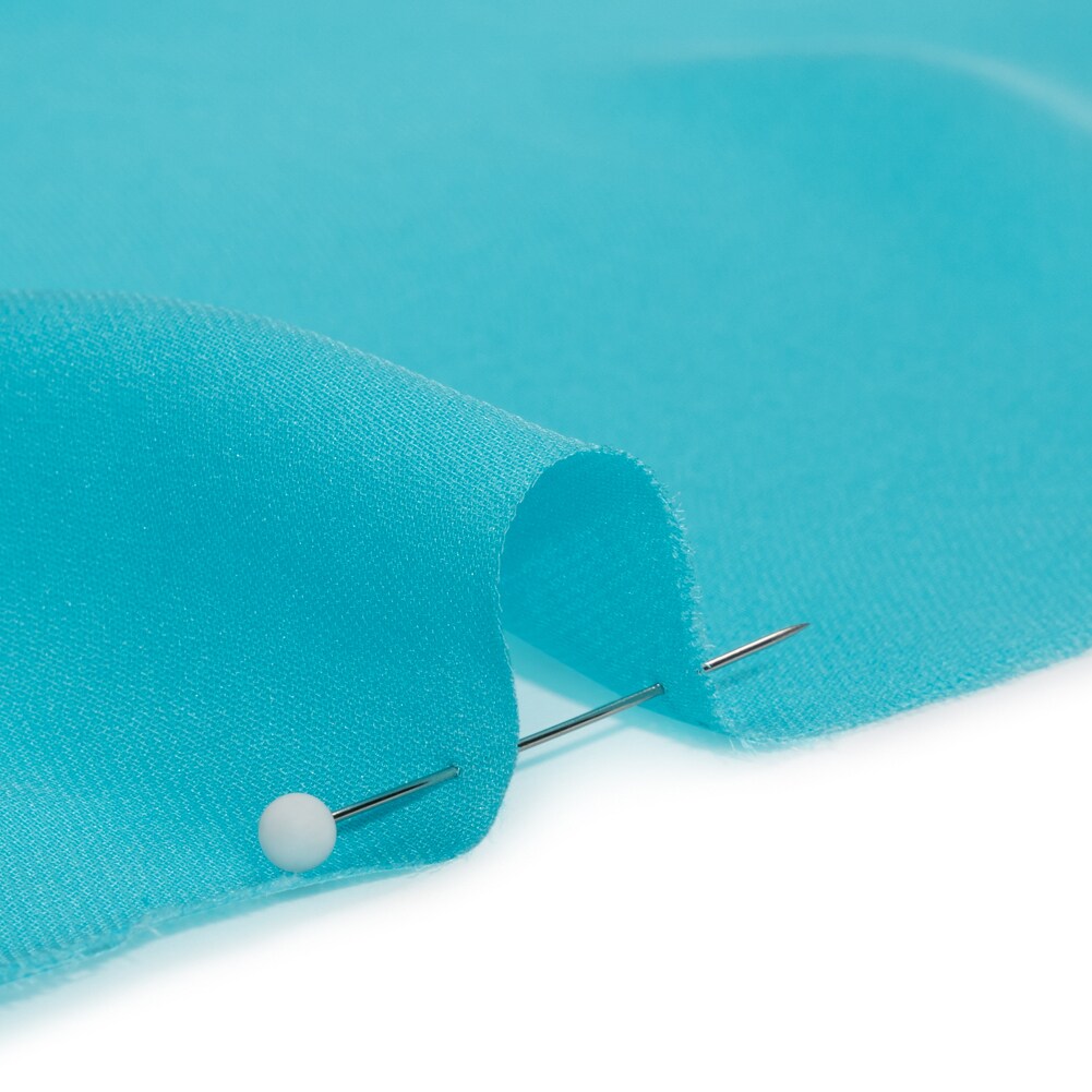 1 Yard Angel Blue Silk Double Georgette Fabric Premium Collection Drapey Solid 44 inch Width