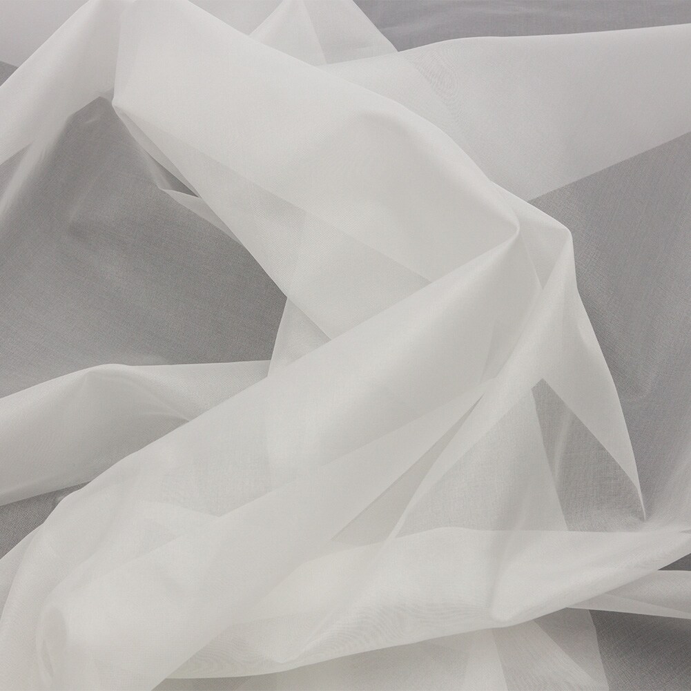 1 Yard Whisper White Premium Silk Organza Fabric Sheer Lightweight, 54 Inches Width
