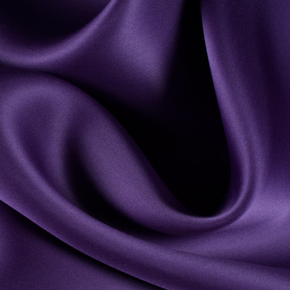 1 Yard Luxury Silk Satin-Face Organza Fabric Majesty Purple Solid Couture Material 54&#x22; Width