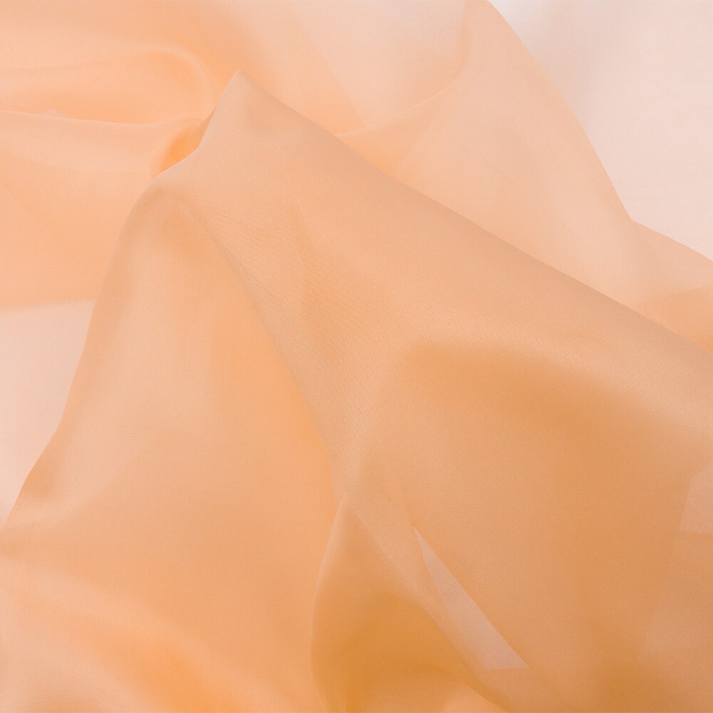 1 Yard Peach Silk Organza for Evening Ensemble Special Occasion Dress 44 Inch Width