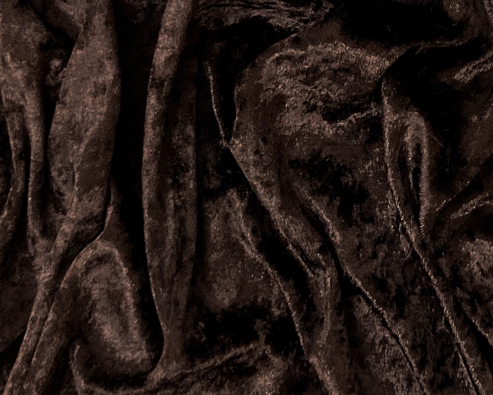 Brown Poly Spandex Stretch Crushed Velvet Knit Fabric By the Yard