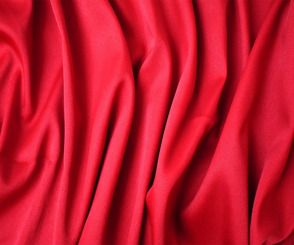 Red Poly Spandex Stretch Solid Stretch Lamour Woven Fabric By the Yard