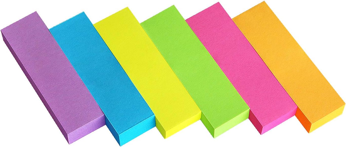 30 Pads Sticky Notes Flags Tabs Page Markers 6 Bright Color Sticky Index Tabs Page Flags 80 Sheet/Pad