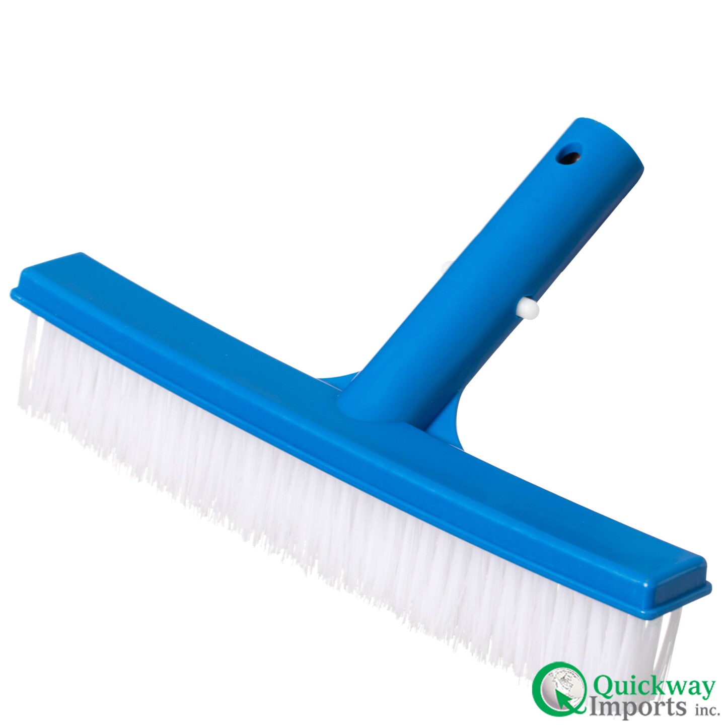Quickway Imports 10-inch Poly Bristle Brush Head with Durable Nylon Bristles Designed to Clean Walls Floors Steps &#x26; Corners for Effective Above-Ground &#x26; Inground Swimming Pool Cleaning and Maintenance