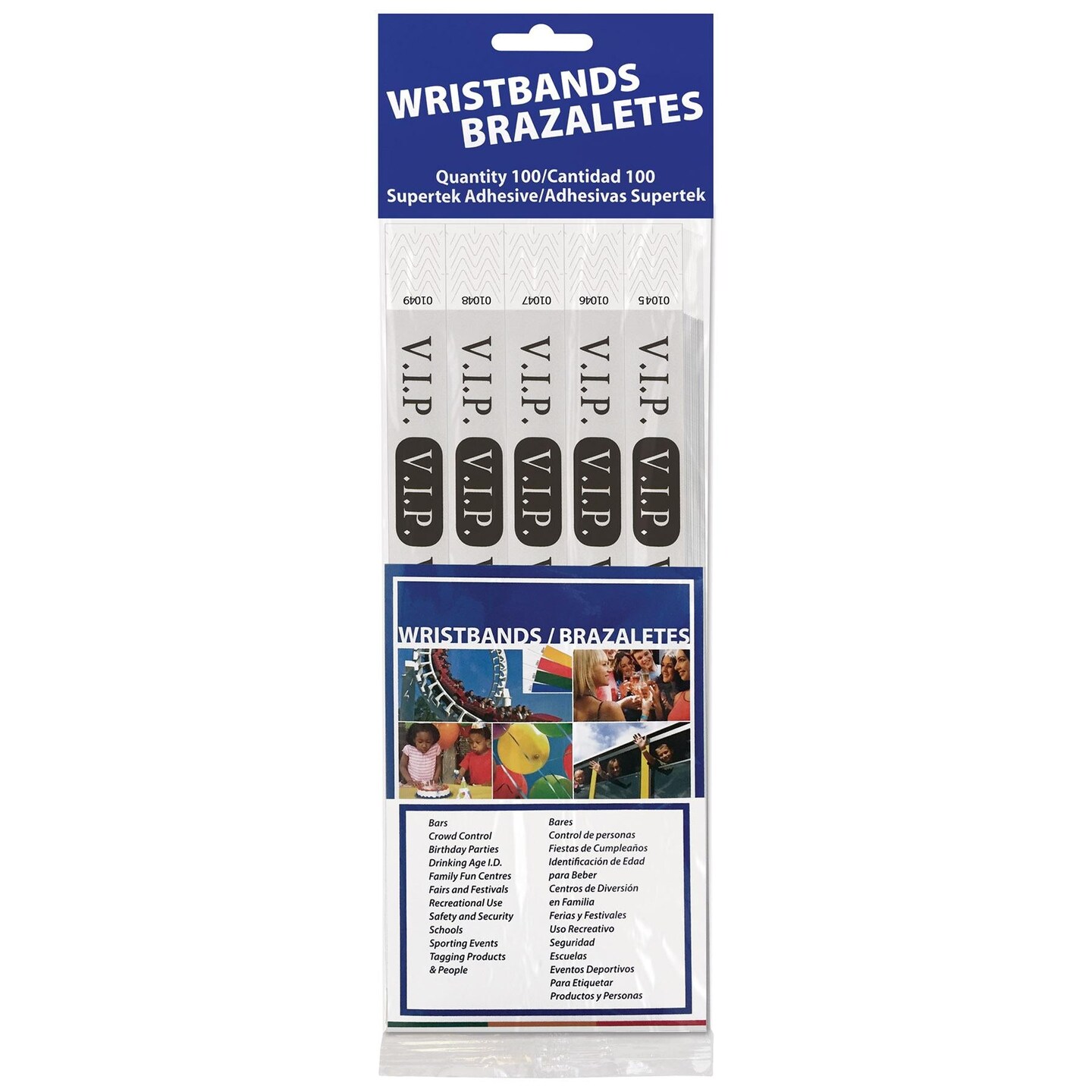 600 Pack Beistle Silver V.I.P. Party Wristbands