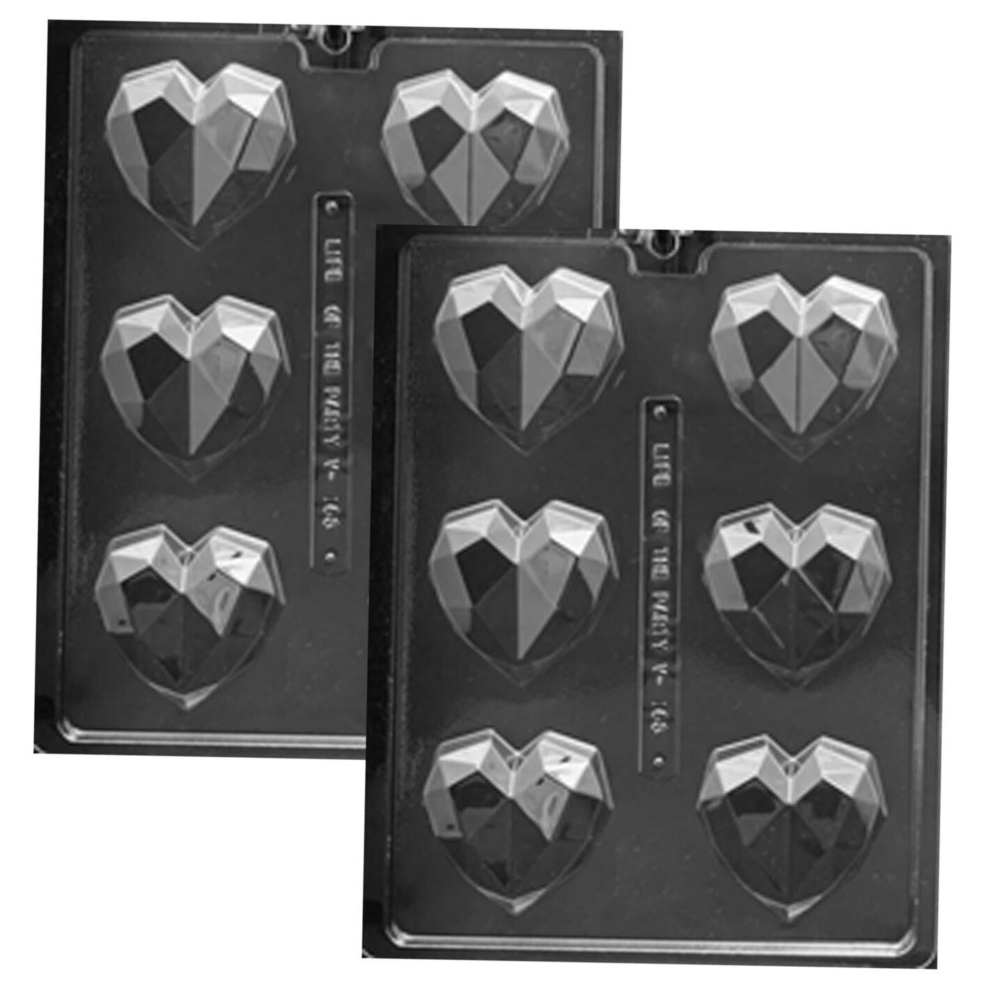 Geometric Heart for Cocoa Bombs Chocolate Mold
