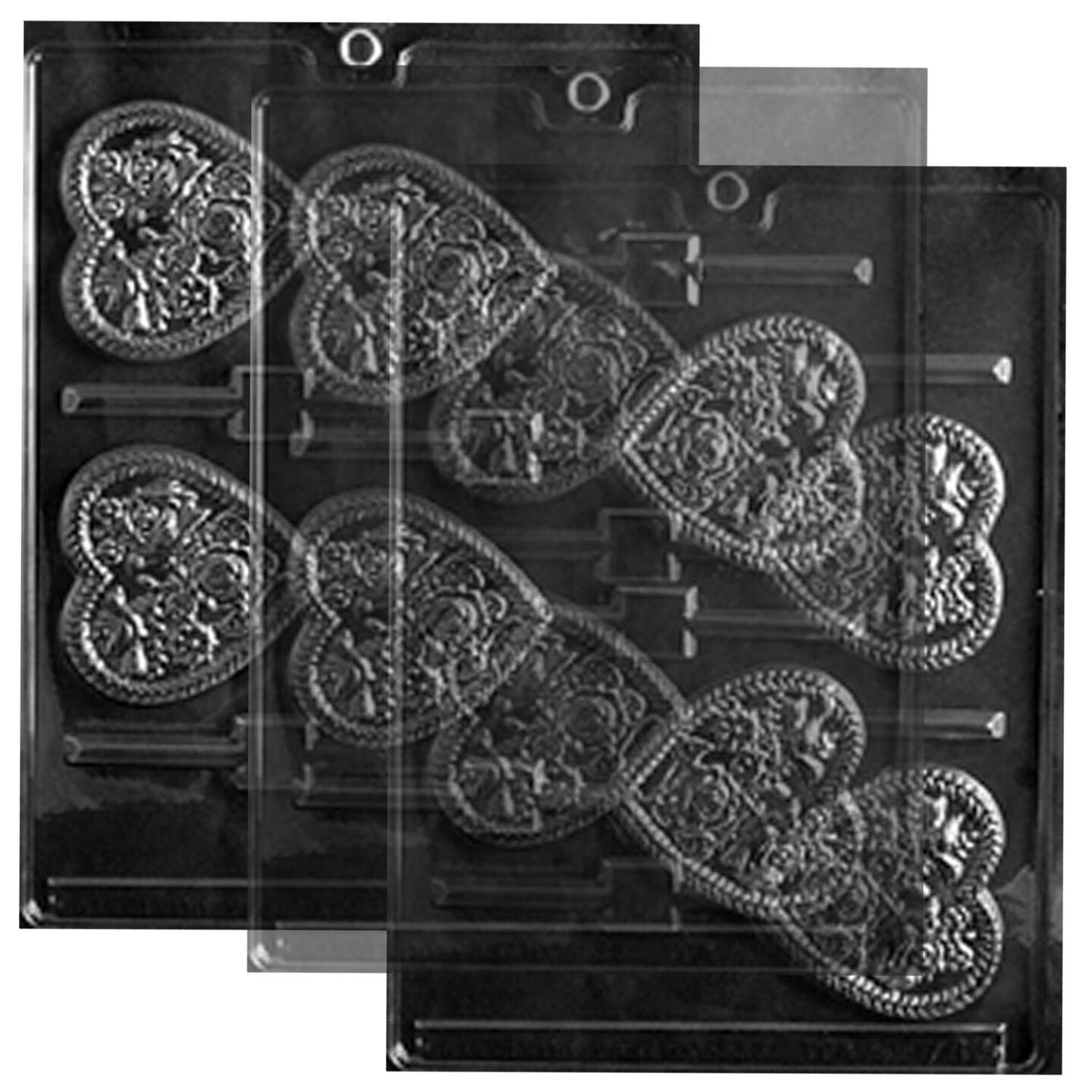 Heart Pop with Birds &#x26; Flowers Chocolate Mold for Beautiful Treats