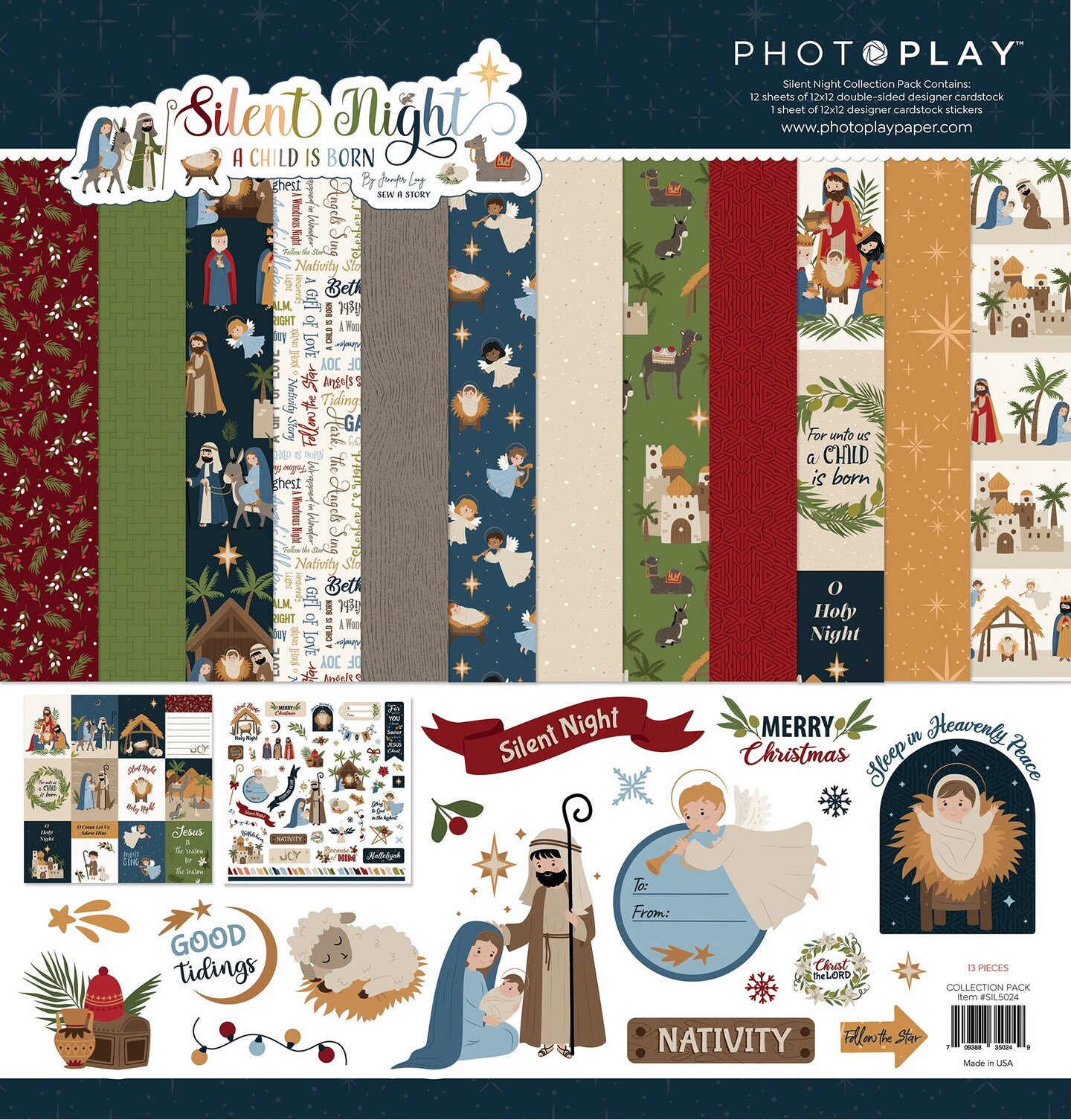 PhotoPlay Collection Pack 12&#x22;X12&#x22;-Silent Night