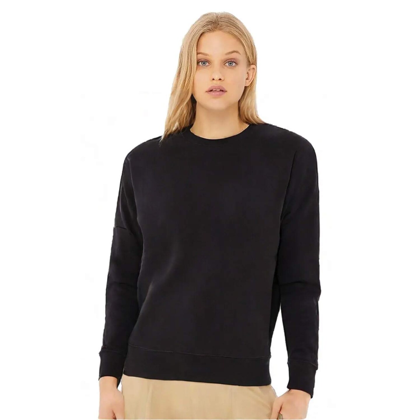 BELLA+CANVAS Long Sleeve Sponge Fleece Drop Shoulder Sweatshirt for Casual, Winter & Layering Wear