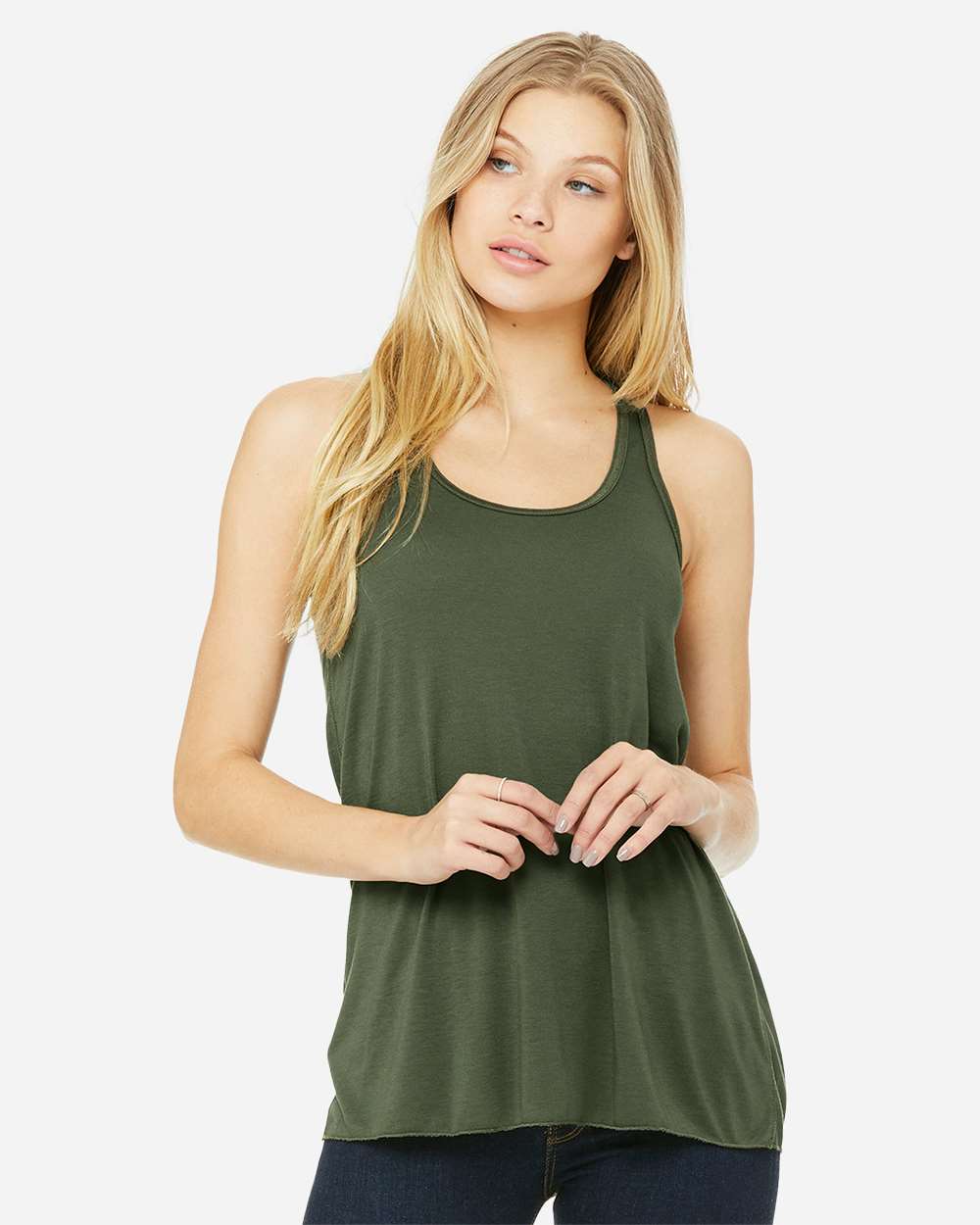 BELLA + CANVAS Women’s Flowy Racerback Sleeveless Tank – Summer Top for Casual Wear