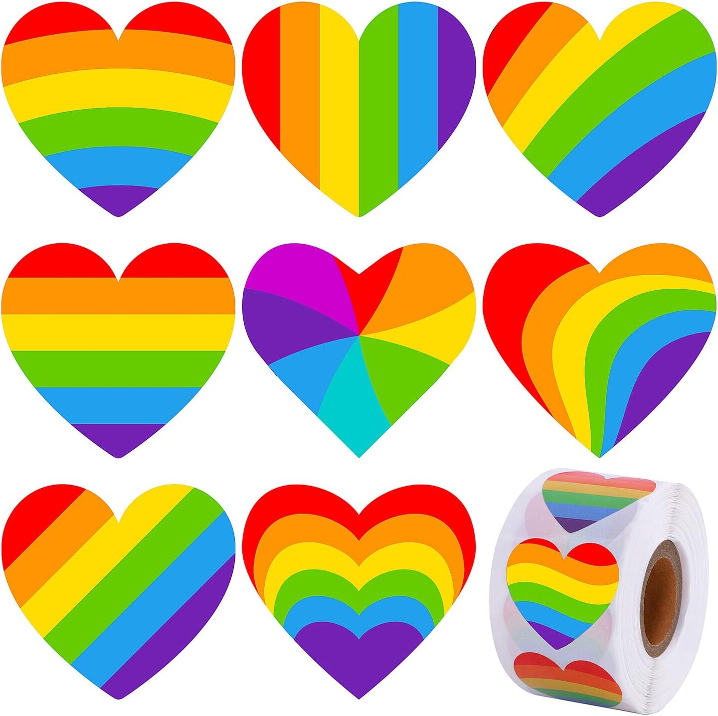 600 Pieces Gay Pride Stickers Love Pride Rainbow Stickers, Support LGBT Causes