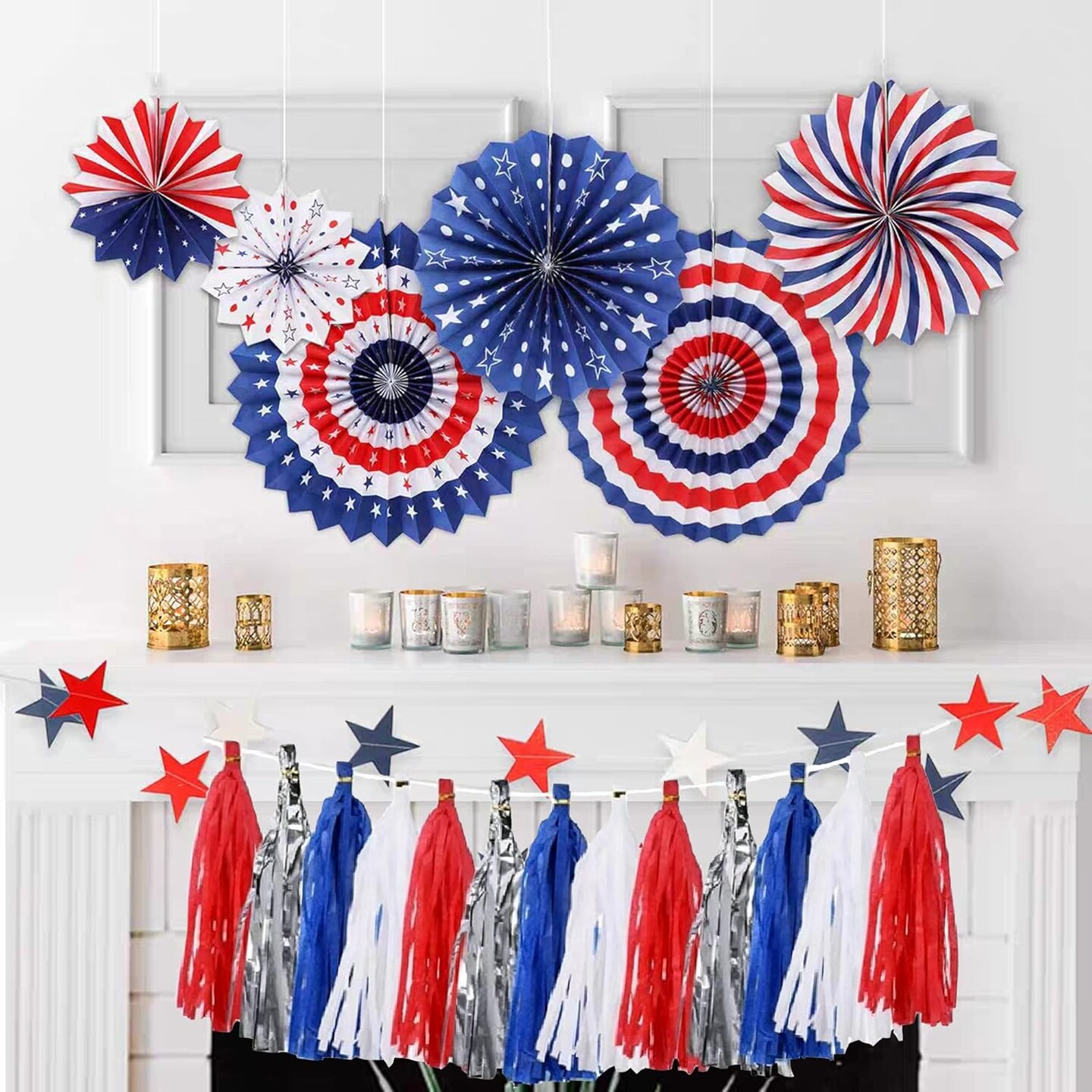 20 pcs DIY Paper Tinsel Foil Tassel Party Garland