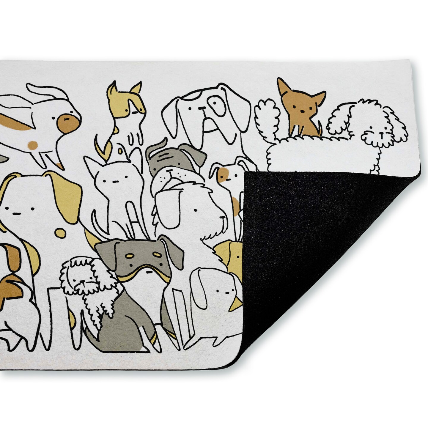 Stupell Industries Eclectic Dog Breeds Printed Outdoor Door Mat, design by Lisa Wehmeyer, 18"x30"