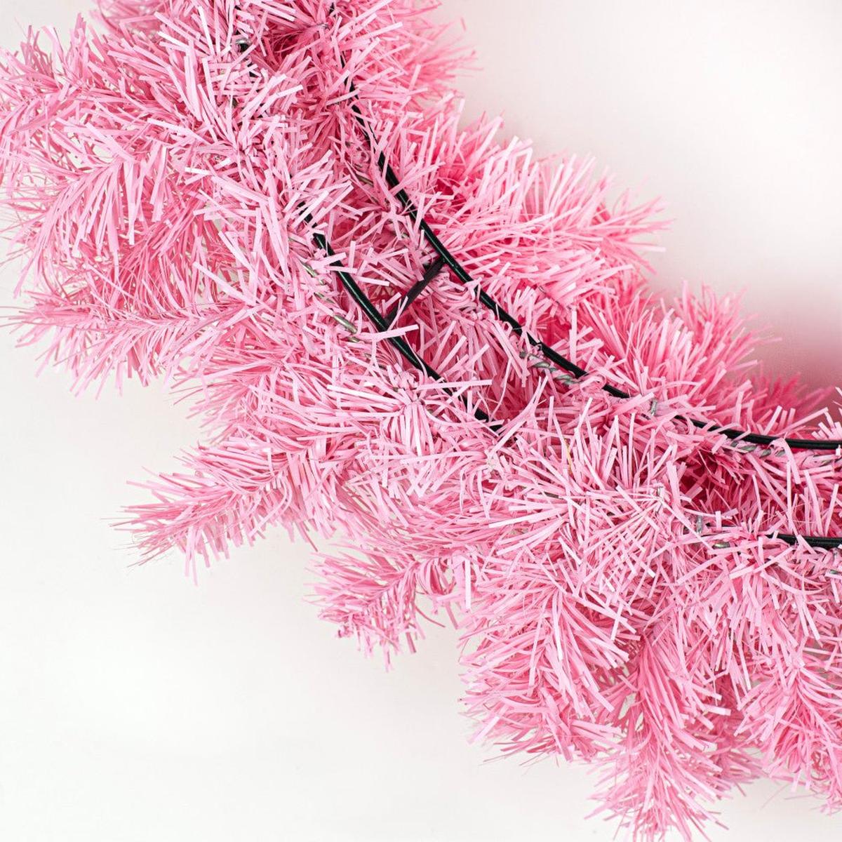 24&#x22; Pine Wreath Frame: Pink