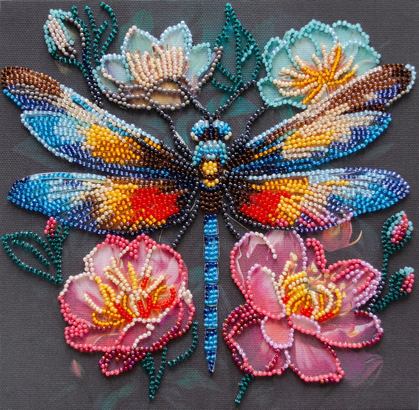 Mid-sized bead embroidery kit - Flickering wings