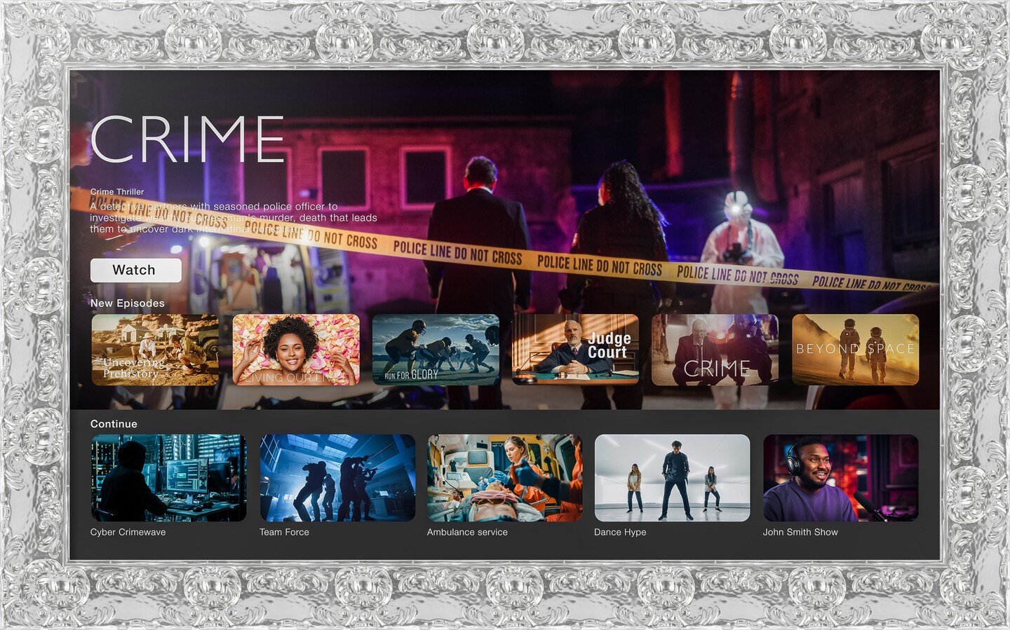 The Samsung Frame TV 50 inch TV Frame, Ornate Frame TV (Fits 2021-2025 Models)