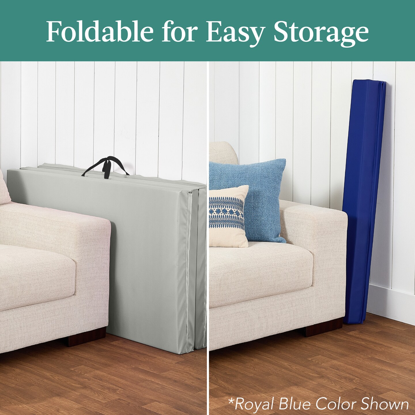 Best Choice Products 10ftx4ftx2in Folding Gym Mat 4-Panel w/ Carrying Handles & Folding Balance Beam