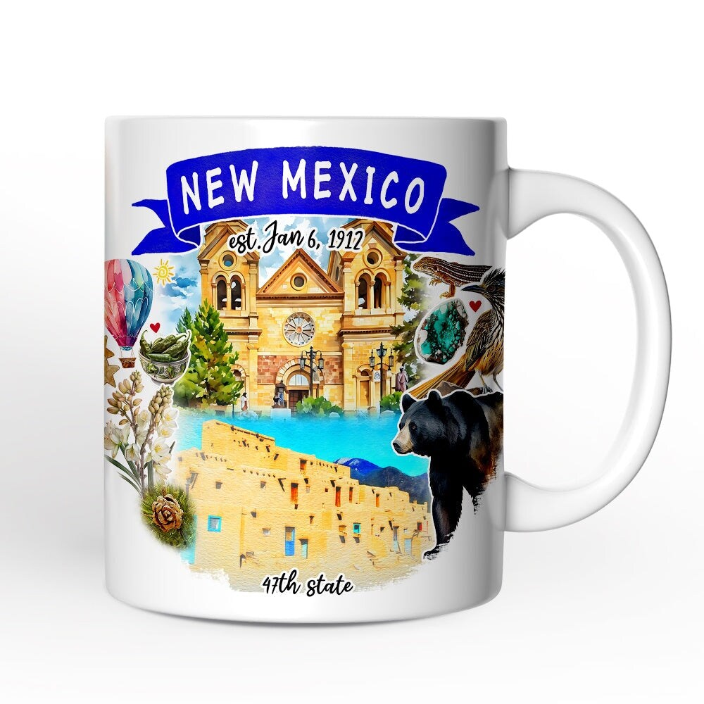 Artistic New Mexico State Themes and Landmarks Mug