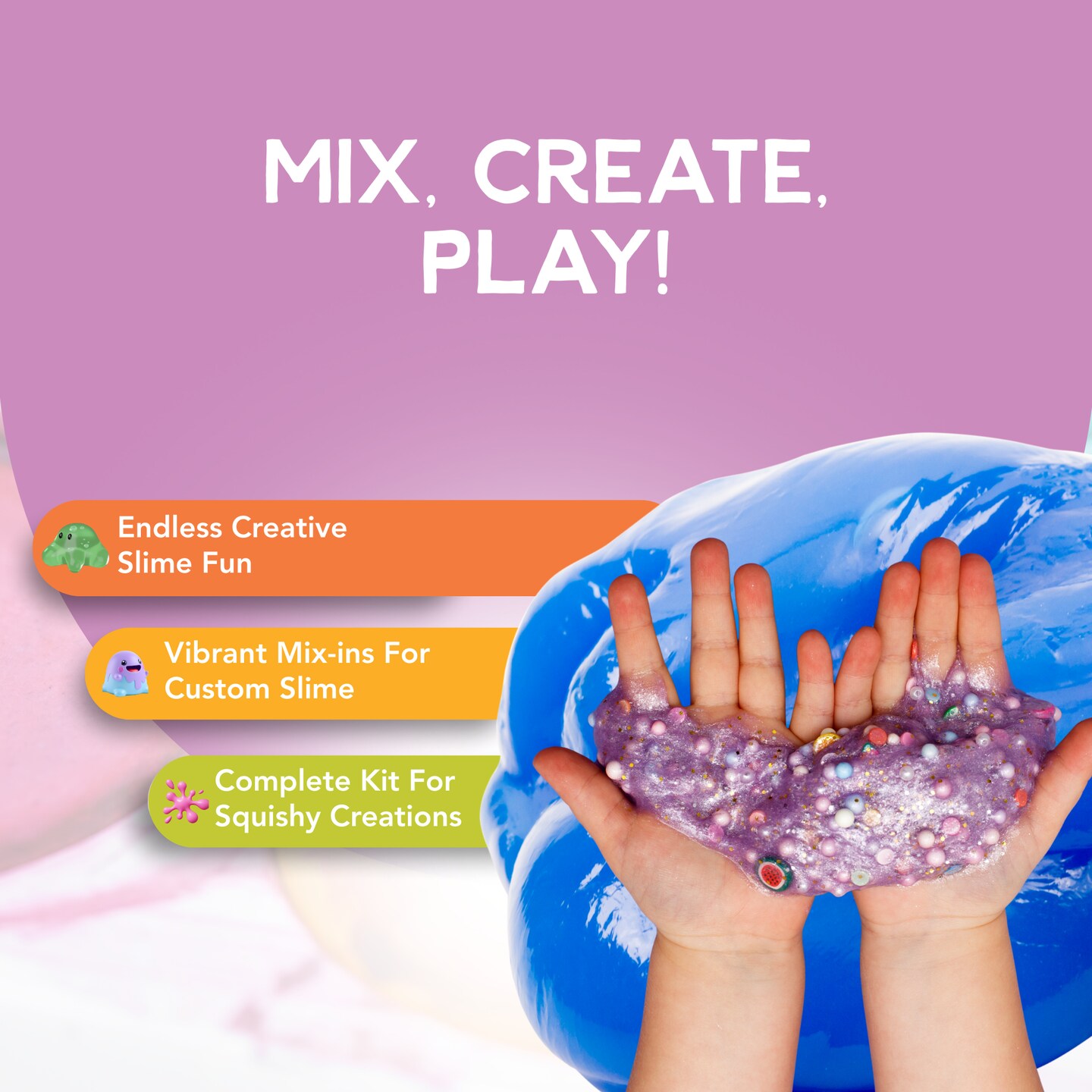 Incraftables Slime Kit for Girls &#x26; Boys. DIY Add-ins Slime Making Kit with Slime Charms, Foam Balls, Fishbowl Beads, Candy, Glitters, Shells, Tablet Bottles, Foil, Containers &#x26; Mix-ins Tool Supplies