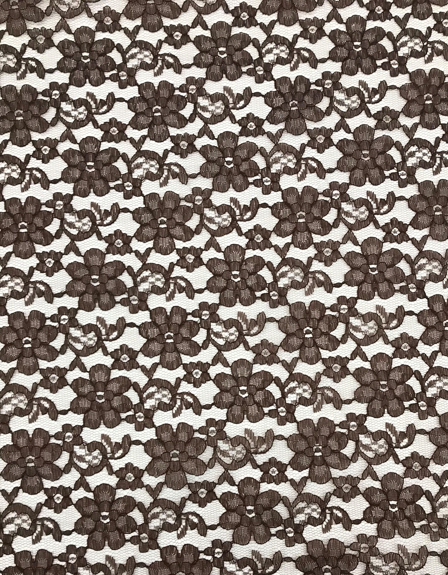1 Yard Brown Rachelle Lace Fabric Sheer Floral Mesh for Apparel, Decor & Crafts 58″-60″ Wide