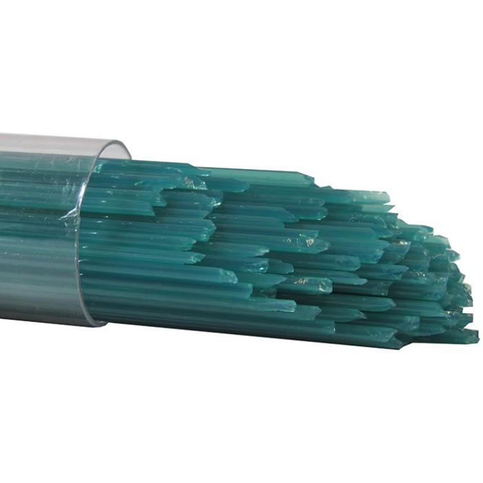 Oceanside Stringers Approx.1/25"DIA.x17"L. Peacock Green Opal 5OZ. Tube 96 COE.