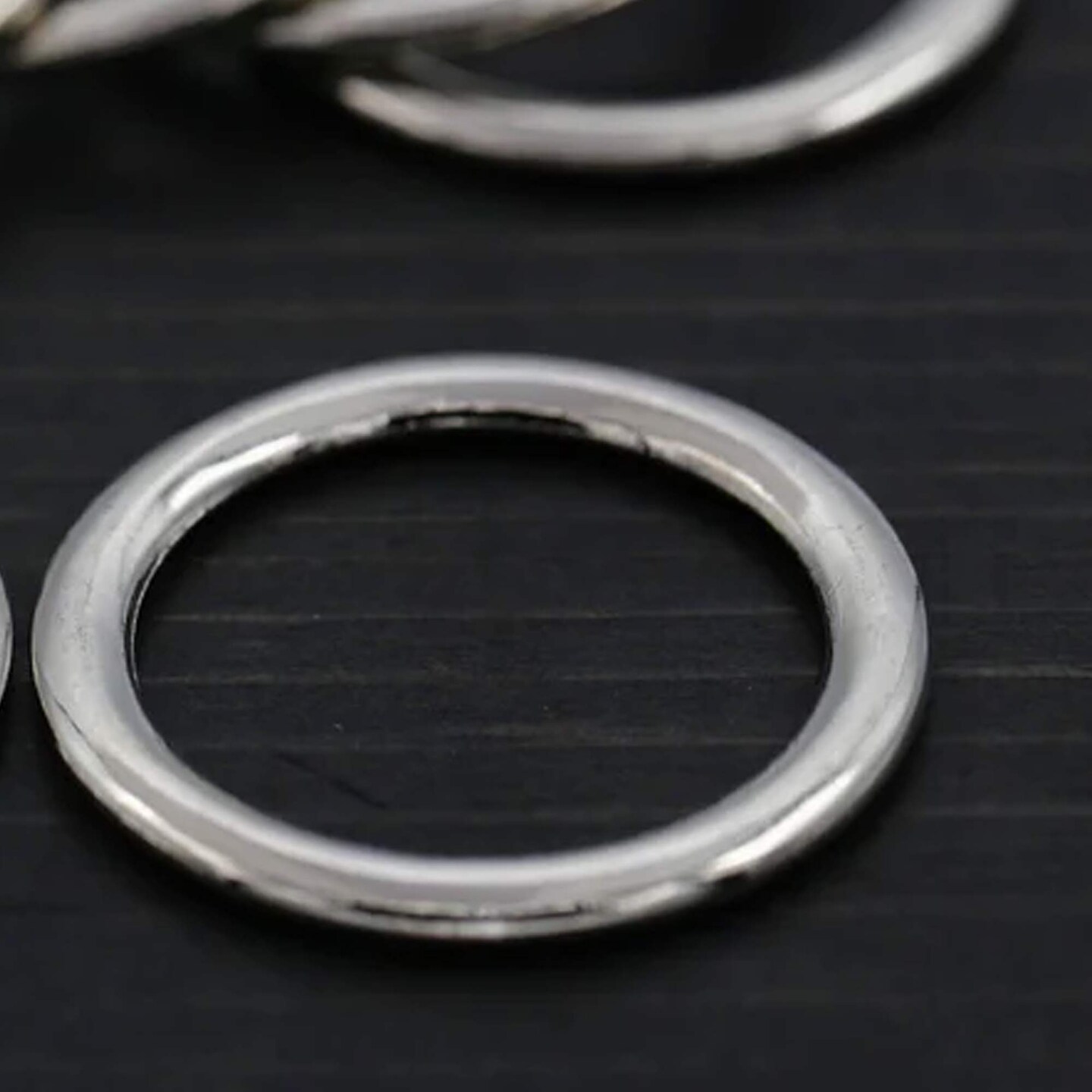 4 Pieces 1 Inch Silver Metal Rings Durable Nickel Rings for Purse Hardware