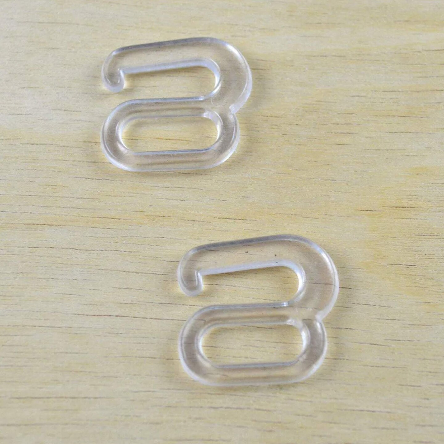 3/4 Inch 12 Clear Plastic Swimwear Hooks Closures for Bra Bikini Strap Sewing Craft