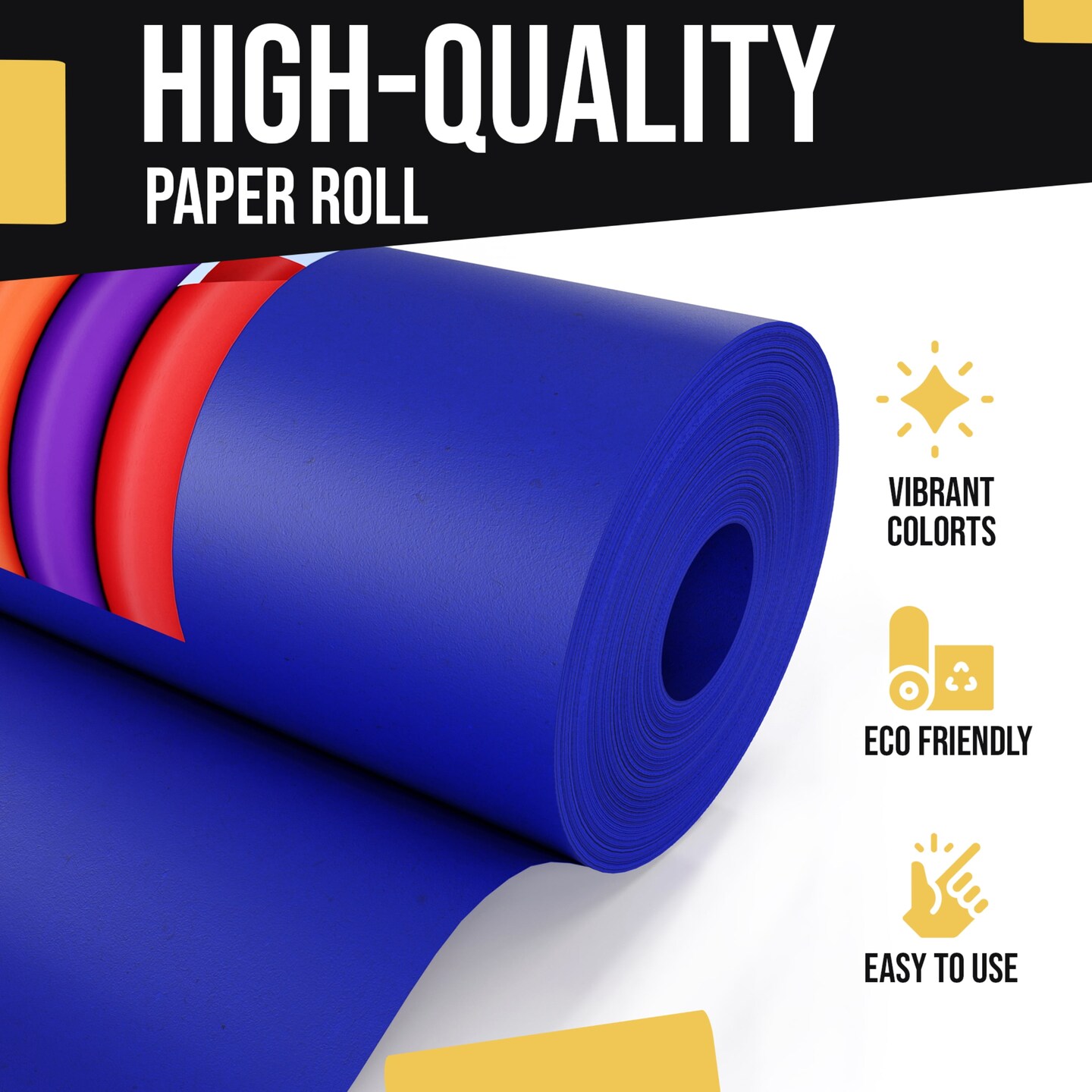 Kraft Paper Roll 17.75" X 1320" (110' Ft) Colored Paper Roll - Packing Paper Roll - Craft Supplies - Kraft Wrapping Paper Perfect as Shipping Paper Craft Paper Roll by Crown Display