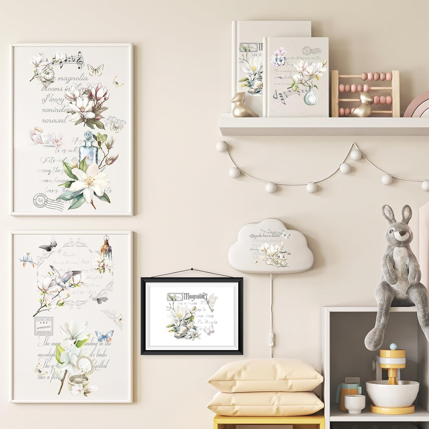 16 Sheets Vintage Floral Rub on Transfers