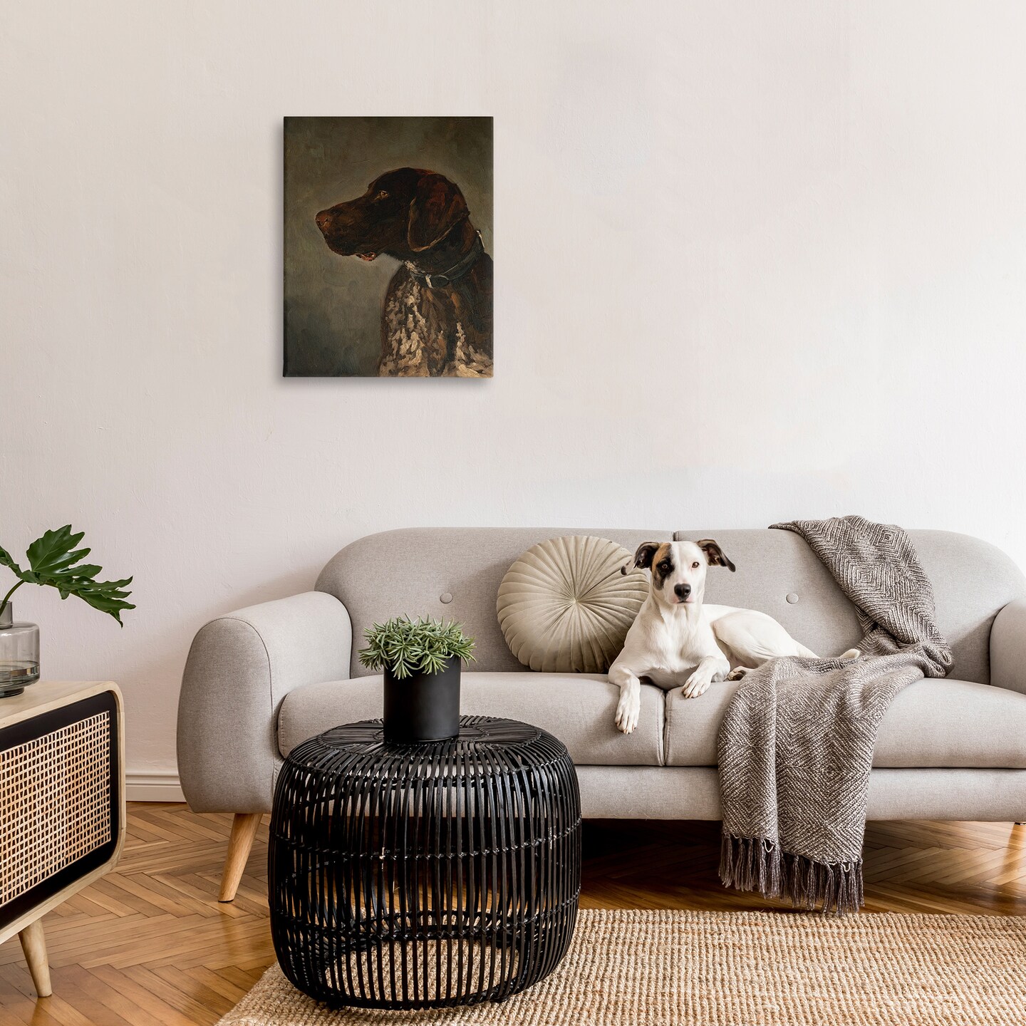 Stupell Industries Traditional Pointer Dog Portrait Canvas Design By Marian Parsons